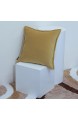 Aitliving Cotton Velvet 1 pc Cotton Cushion Cover Yellow Ochre 16x16 inches(40x40cm)