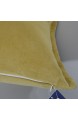 Aitliving Cotton Velvet 1 pc Cotton Cushion Cover Yellow Ochre 16x16 inches(40x40cm)