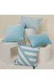 Aitliving Cotton Velvet 1 pc Cotton Cushion Cover Sky Blue 17x17 inches(43x43cm)