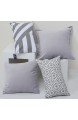 Aitliving Cotton Velvet 1 pc Cotton Cushion Cover Silver Grey 18x18 inches(46x46cm)