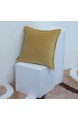 Aitliving Cotton Velvet 1 pc Cotton Cushion Cover Yellow Ochre 18x18 inches(46x46cm)