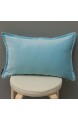 Aitliving Cotton Velvet 1 pc Cotton Cushion Cover Sky Blue 12x18 inches(30.5x46cm)