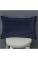 Aitliving Cotton Velvet 1 pc Cotton Cushion Cover Slate Blue 12x18 inches(30.5x46cm)