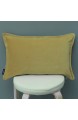 Aitliving Cotton Velvet 1 pc Cotton Cushion Cover Yellow Ochre 12x18 inches(30.5x46cm)