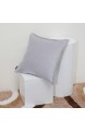 Aitliving Cotton Velvet 1 pc Cotton Cushion Cover Silver Grey 16x16 inches(40x40cm)