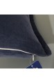 Aitliving Cotton Velvet 1 pc Cotton Cushion Cover Slate Blue 16x16 inches(40x40cm)