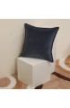 Aitliving Cotton Velvet 1 pc Cotton Cushion Cover Slate Blue 16x16 inches(40x40cm)
